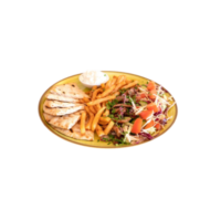 Gyros de porc la farfurie cu sos tzatziki si pita livrare Popesti-Leordeni
